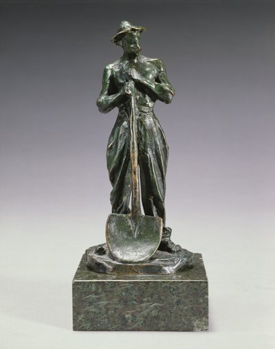 عامل مع مجرفة (برونزية) بواسطة ايم جول دالو